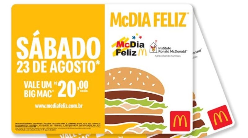 Os tíquetes antecipados devem ser trocados por Big Mac