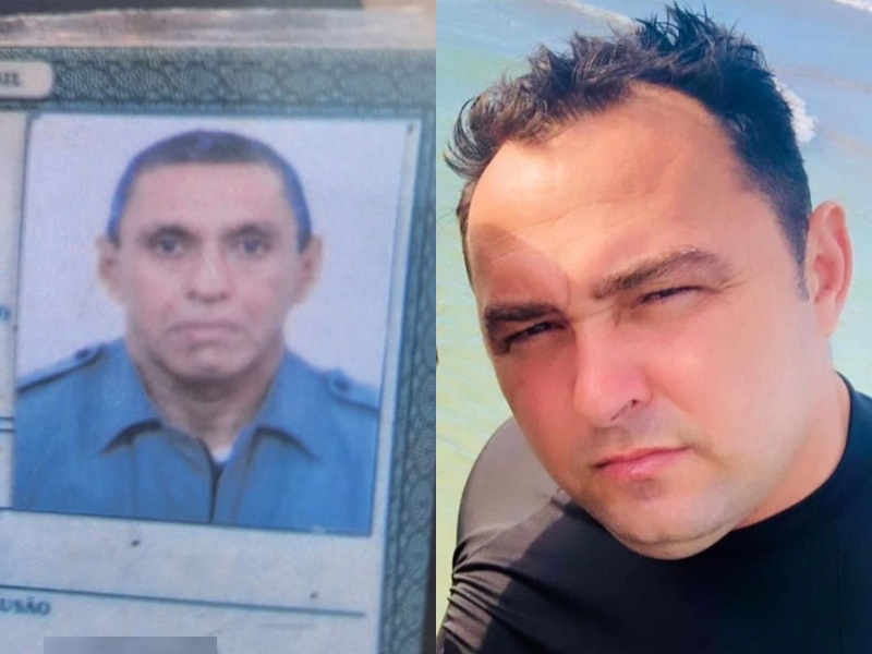 À esquerda, o sargento da PM-PI morto, à direita o réu, policial militar do Maranhão