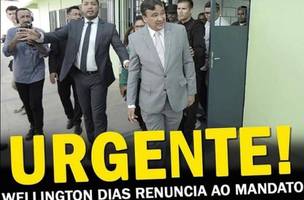 A foto e legenda que o investigado fez do ministro Wellington, fazendo memes no dia 1o de abril e querendo dizer que se trata de humor (Foto: Reprodução)