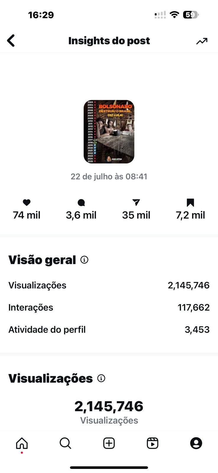 A postagem viralizou mais que inúmeros vídeos