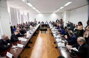Na sede do Mdic, Alckmin escuta pleitos do setor produtivo para adiamento de tarifas dos EUA (Foto: Cadu Gomes/VPR)