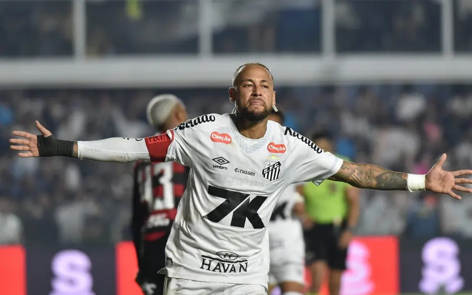 Neymar garante vitória do Santos contra o Flamengo