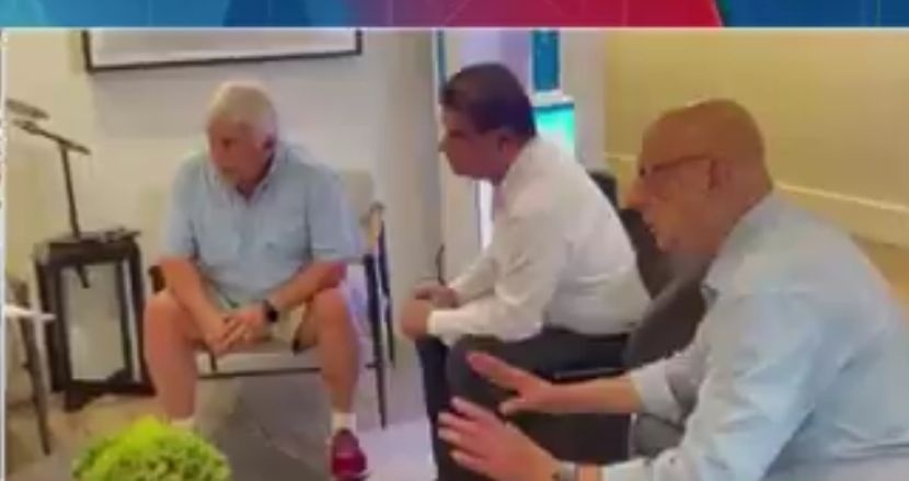 Olha o “astronauta” senador só de bermuda, numa missão aos EUA