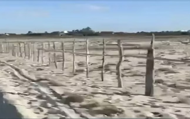 Cercas na Praia do Macapá, litoral do Piauí