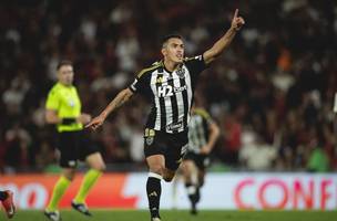 Cuello comemora o gol da vitória do Atlético-MG sobre o Flamengo, pela Copa do Brasil (Foto: Pedro Souza / Atlético)