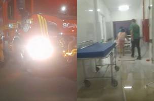 Incêndio na UPA do Promorar (Foto: Reprodução)