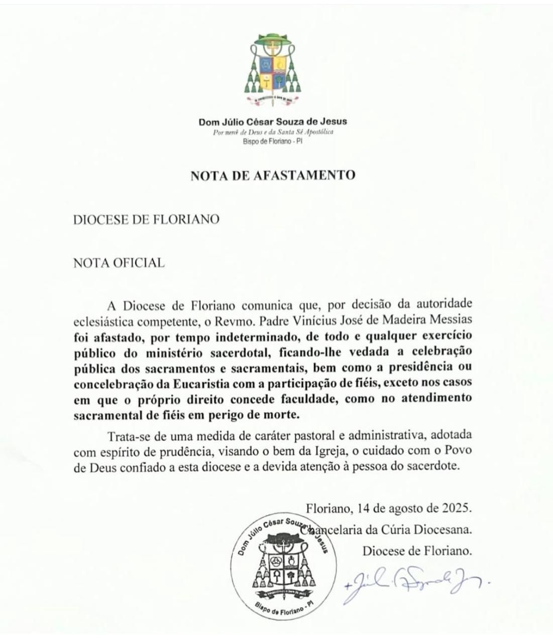 Nota na íntegra