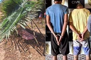 O corpo da vítima foi encontrado em uma estrada vicinal (Foto: Reprodução)