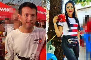 O suspeito, conhecido como “Chinês”, e a vítima, Ana Karine (Foto: Reprodução)