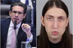 "Obrigado, Felca. Conte com a Câmara para avançar na defesa das crianças", disse Hugo Motta. (Foto: Bruno Spada/Câmara dos Deputados e Reprodução/Youtube)