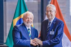 Presidente Lula com o Presidente da República da Áustria, Alexander Van der Bellen, na sede das Nações Unidas (Foto: Ricardo Stuckert/PR)