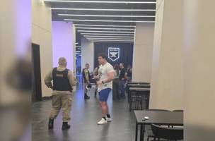 Suspeito foi preso em uma academia horas depois de matar gari por uma discussão de trânsito (Foto: Divulgação)