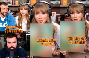 Taylor Swift fez o anúncio durante uma live no podcast do namorado (Foto: Reprodução/Redes Sociais)