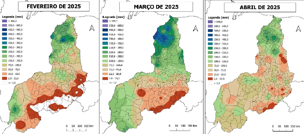 Mapas da estiagem deste ano.