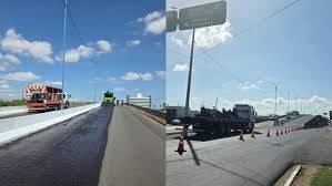 Interdição (Foto: Elevado da av miguel rosa)