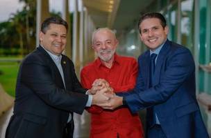 Alcolumbre, Lula e Hugo Motta (Foto: Ricardo Stuckert)