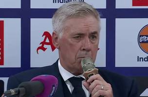 Carlo Ancelotti durante coletiva de imprensa (Foto: Reprodução)