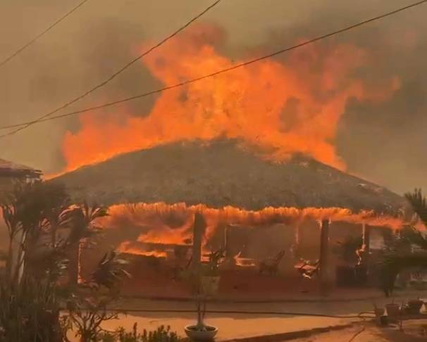 Incêndio atinge área de lazer de residência e mata animais em Bom Jesus