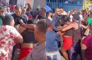Confusão iniciou nas primeiras horas de votação deste domingo (25) (Foto: Reprodução)
