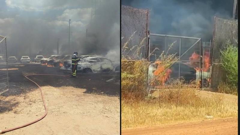 Vegetação seca espalha incêndio e destrói 23 veículos em Picos