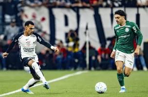 Lance de Corinthians x Palmeiras pela 11ª rodada do Brasileirão (Foto: Alexandre Schneider/Getty Images)