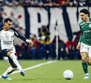Lance de Corinthians x Palmeiras pela 11ª rodada do Brasileirão