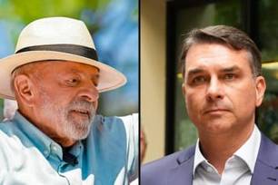Lula e Flavio Bolsonaro (Foto: Reprodução)