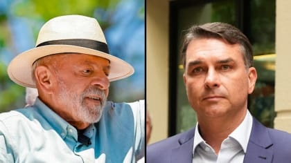 Lula e Flavio Bolsonaro