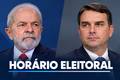 Horário eleitoral: Flávio destaca alianças e Lula alerta para riscos