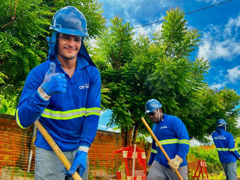 Águas de Timon amplia rede de esgoto em três bairros