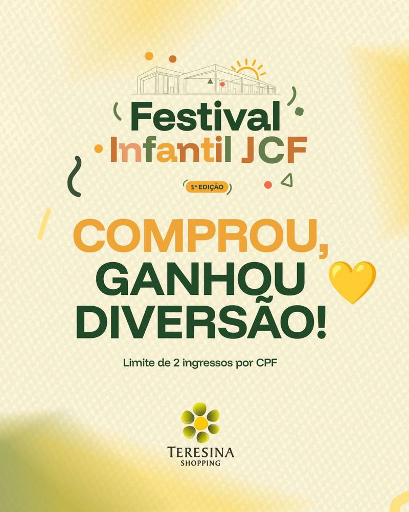 Teresina Shopping oferece ingressos para shows infantis no Dia das Crianças