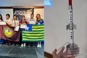 Trio de estudantes do PI conquista prata em olimpíada nacional de foguetes (Foto: Reprodução/Arquivo Pessoal)