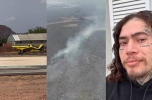Whindersson Nunes aluga avião-tanque para ajudar no combate a incêndio florestal no Piauí (Foto: Reprodução)
