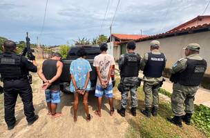 Detidos durante operação no litoral (Foto: SSP/PI)