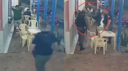 O crime foi registrado por câmeras de segurança