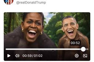 Vídeo com teor racista foi publicado nas redes sociais de Donald Trump (Foto: Reprodução)