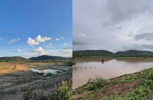 Após dois anos anos de seca em barragem, moradores fazem procissão em agradecimento as chuvas no PI (Foto: Reprodução/ Arquivo Pessoal)