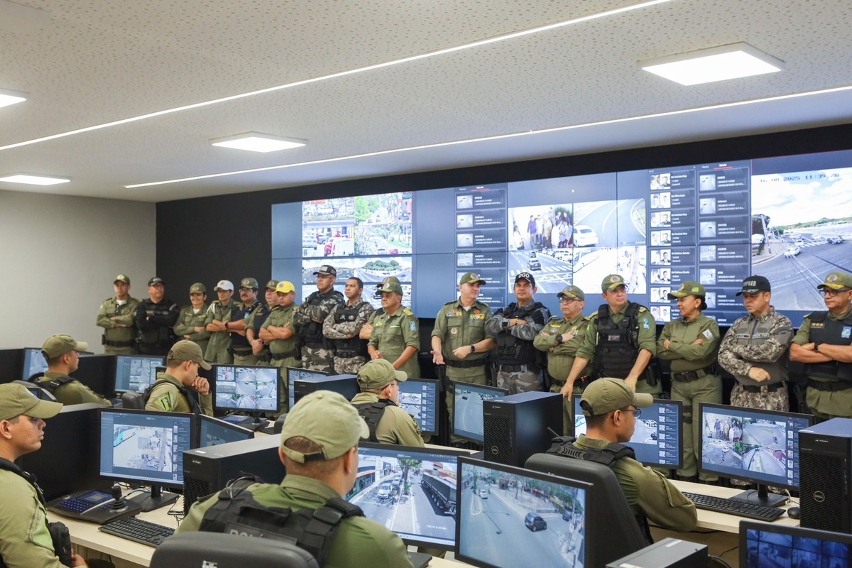 Central da SSP utiliza inteligência artificial para monitorar vias e identificar suspeitos.