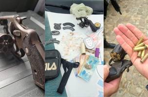 Denúncia leva PM a apreender arma e drogas e deter trio no litoral do PI (Foto: Reprodução/PM-PI)