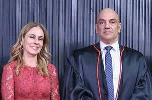 O ministro Alexandre de Moraes e a esposa dele, Viviane Barci de Moraes (Foto: STF)