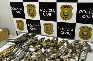 Peças religiosas furtadas eram revendidas ilegalmente na capital (Foto: Divulgação/SSP-PI)