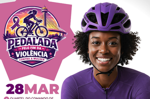 Pedalada em Teresina busca mobilizar população contra a violência de gênero. (Foto: Reprodução)