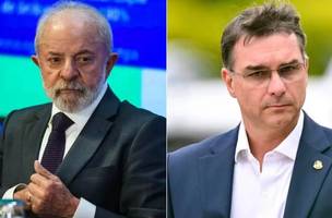 Pesquisa Quaest mostra empate entre Lula e Flávio Bolsonaro em simulação de segundo turno. (Foto: Reprodução)