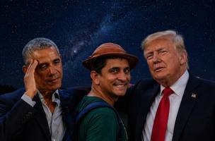 Barack Obama, Dionísio e Trump (Foto: Portal AZ/IA)
