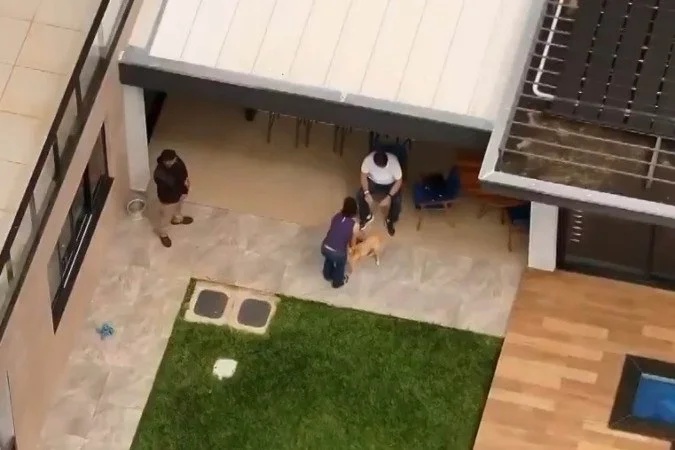 Drone capta Bolsonaro e Michelle