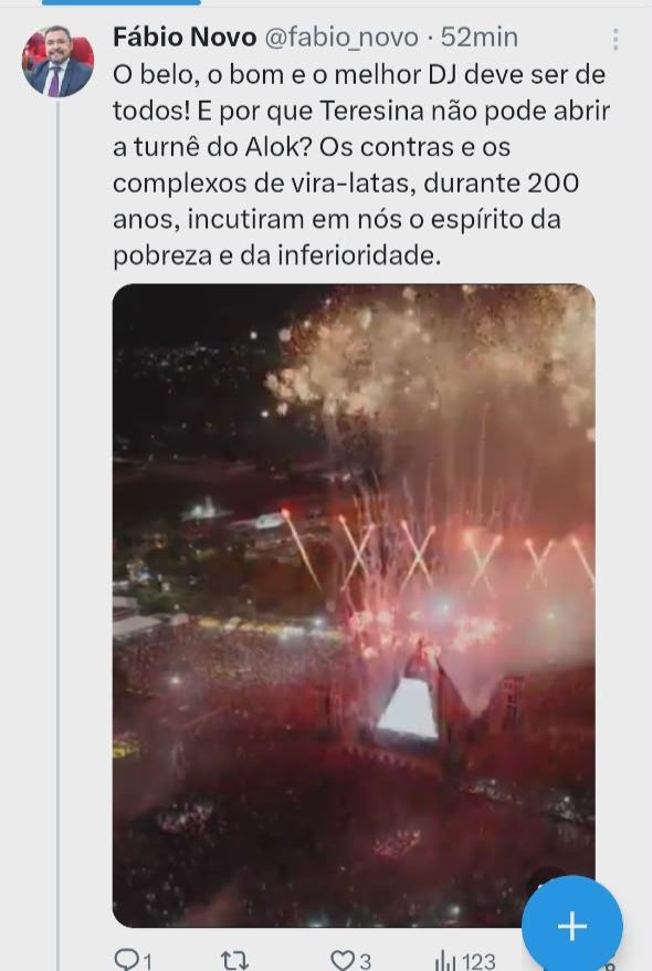 Fábio Novo reage a críticas sobre show com verba pública e eleva tom nas redes sociais