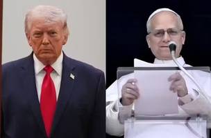 Presidente Donald Trump e Papa Leão XIV (Foto: AFP)