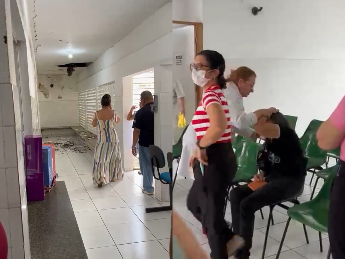 Teto desaba sob paciente em Unidade Básica de Saúde (UBS) na zona Norte de Teresina