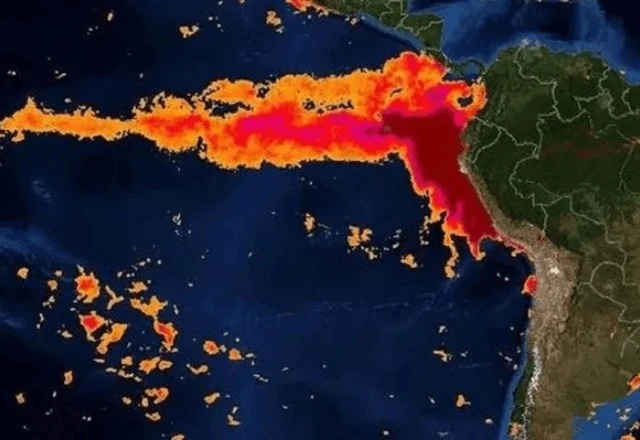 Aquecimento do Pacífico aumenta temor de eventos climáticos extremos no Brasil.