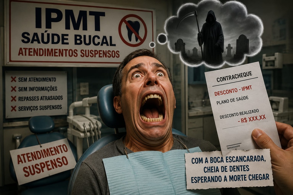 Com a boca cheia de dente esperando a morte chegar